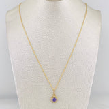 Set Cadena Singapur + Dije Halo / 2.35g / 44cm Oro Amarillo 18K