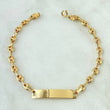 Pulso Bebé GC Placa Rectangular 1.95gr / 14cm-3.3mm Liso Oro Amarillo 18K