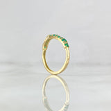 Anillo Tiara en V 2.15gr / T7 3/4 / Esmeraldas 27pts Oro Amarillo 18K (Joya)