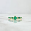 Anillo Solitario Tupido Ocho Garrras 2.85gr / T6 3/4 / Esmeraldas 57pts Oro Amarillo 18K (Joya) ©