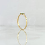 Anillo Sello Flor 1.3gr / T7 / Esmeraldas 7pts Oro Amarillo 18K (Joya) ©