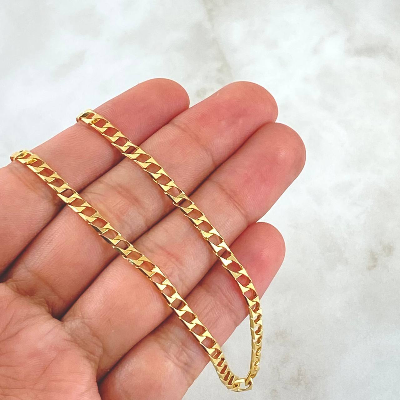 Cadena Panzer 13.9gr / 60cm / 3.4mm Oro Amarillo +1 18K