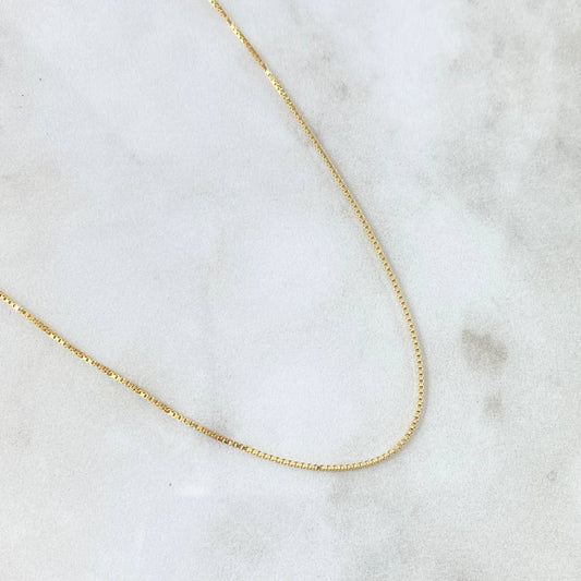 Cadena Veneciana 2.65gr / 45cm / 0.9mm Oro Amarillo +3 18K