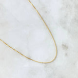 Cadena Veneciana 2.65gr / 45cm / 0.9mm Oro Amarillo +3 18K