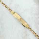 Pulso Pulso Figaro Placa Octagonal Rectangular 10.45gr / 22cm / 5.3mm Oro Amarillo Nac.Esp. 18K *