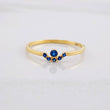 Anillo Tiara Zafiros 7pts 1g / T5 3/4 Oro Amarillo 18K