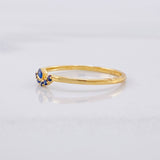 Anillo Tiara Zafiros 7pts 1g / T5 3/4 Oro Amarillo 18K