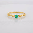 Anillo Solitario Burbujas Esmeralda 12pts 1.3 g / T6 1/4 Oro Amarillo 18K