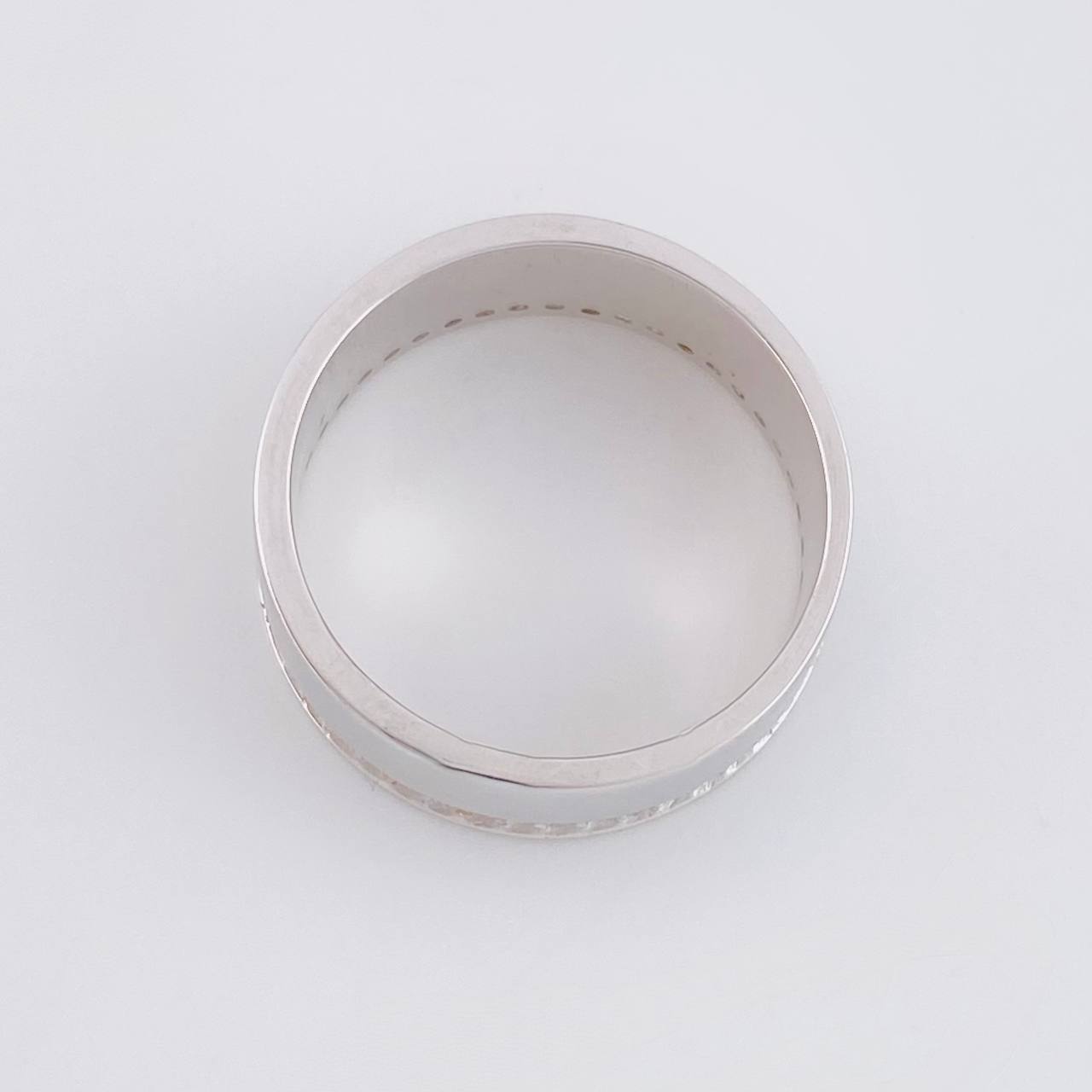 Anillo Argolla carril tupido 5.9g / T6 Oro Blanco 18K