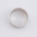 Anillo Argolla carril tupido 5.9g / T6 Oro Blanco 18K