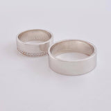 Anillo Argollas liso 14.65g /Oro Blanco 18K (A.C)