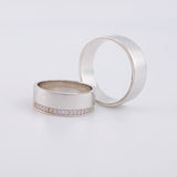 Anillo Argollas liso 14.65g /Oro Blanco 18K (A.C)