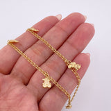 Tobillera Aro Seguido Dije 3.45gr / 25.5cm / 2.1mm Oro Amarillo 18K ©