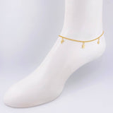 Tobillera Aro Seguido Dije 3.45gr / 25.5cm / 2.1mm Oro Amarillo 18K ©