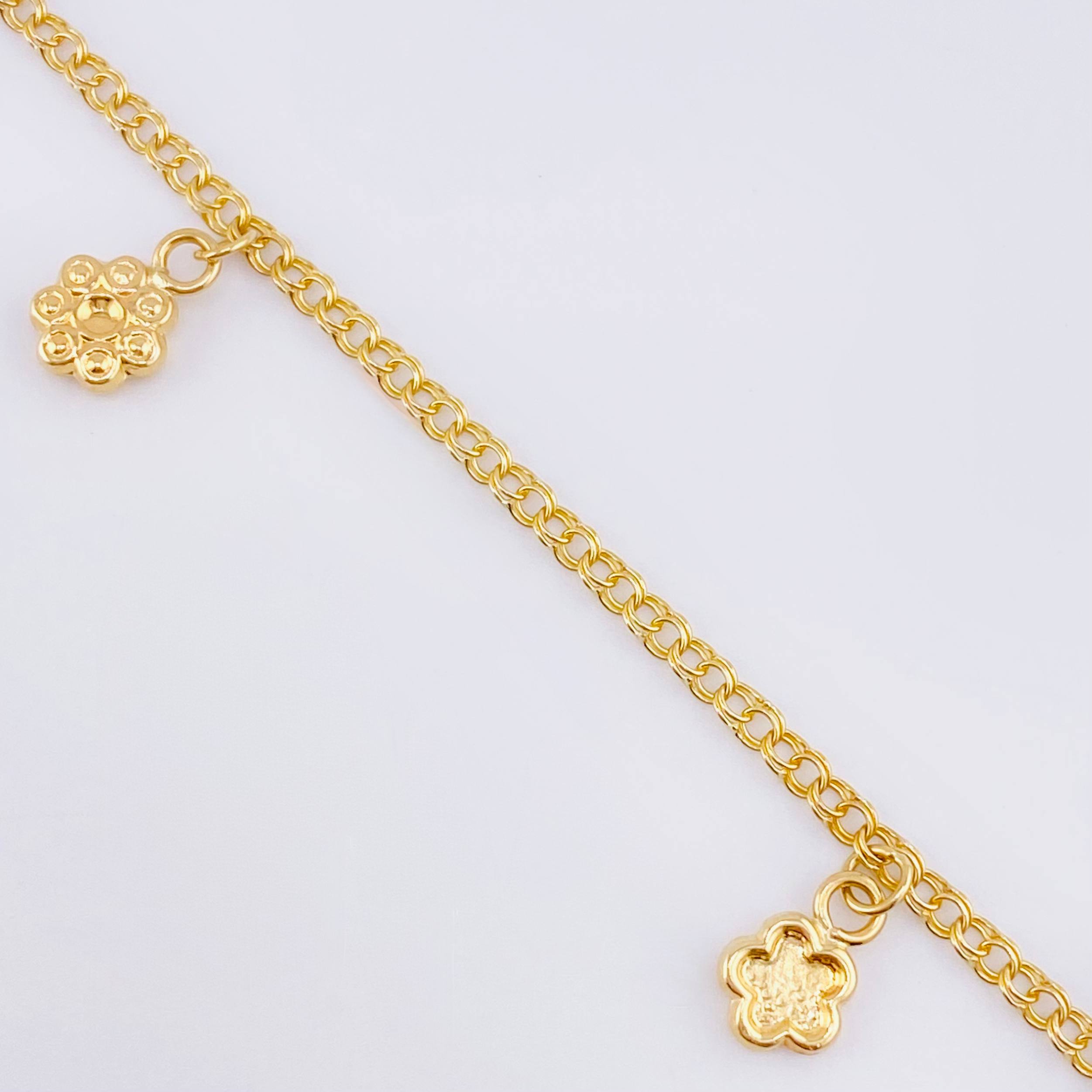 Tobillera Aro Seguido Dije 3.4gr / 25cm / 2.1mm Oro Amarillo 18K ©