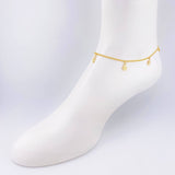 Tobillera Aro Seguido Dije 3.4gr / 25cm / 2.1mm Oro Amarillo 18K ©