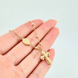 Pulso Denario Virgen Milagrosa 2.7gr / 17.5cm / 4mm Oro Amarillo 18K