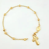 Pulso Denario Virgen Milagrosa 2.7gr / 17.5cm / 4mm Oro Amarillo 18K