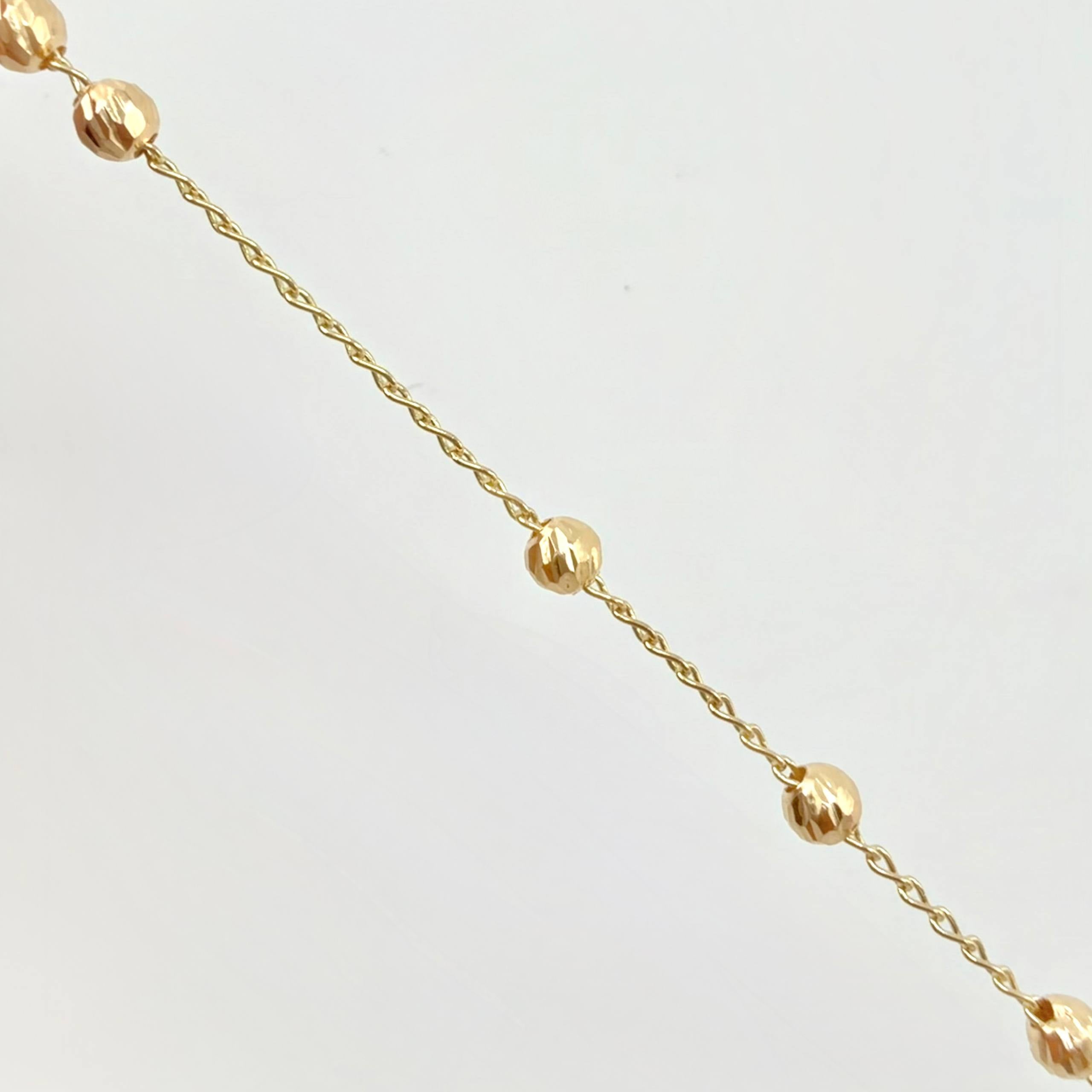 Pulso Denario Virgen Milagrosa 2.7gr / 17.5cm / 4mm Oro Amarillo 18K