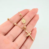 Pulso Denario Virgen Milagrosa 2.65gr / 16.5cm / 4mm Oro Amarillo 18K *