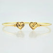 Pulso Aro Corazon Diamantado 3.9gr / 18.5cm / 1.8mm Oro Amarillo Nac.Esp. 18K
