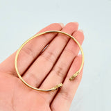 Pulso Aro Trebol verde 3gr / 15.5cm / 2mm Oro Amarillo Nac.Esp. 18K ©