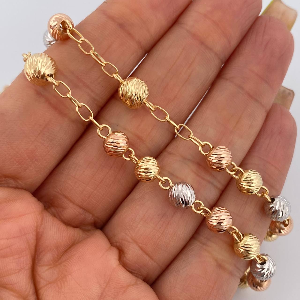 Rosario Virgen Milagrosa 26.5gr / 60cm / Oro 18K $