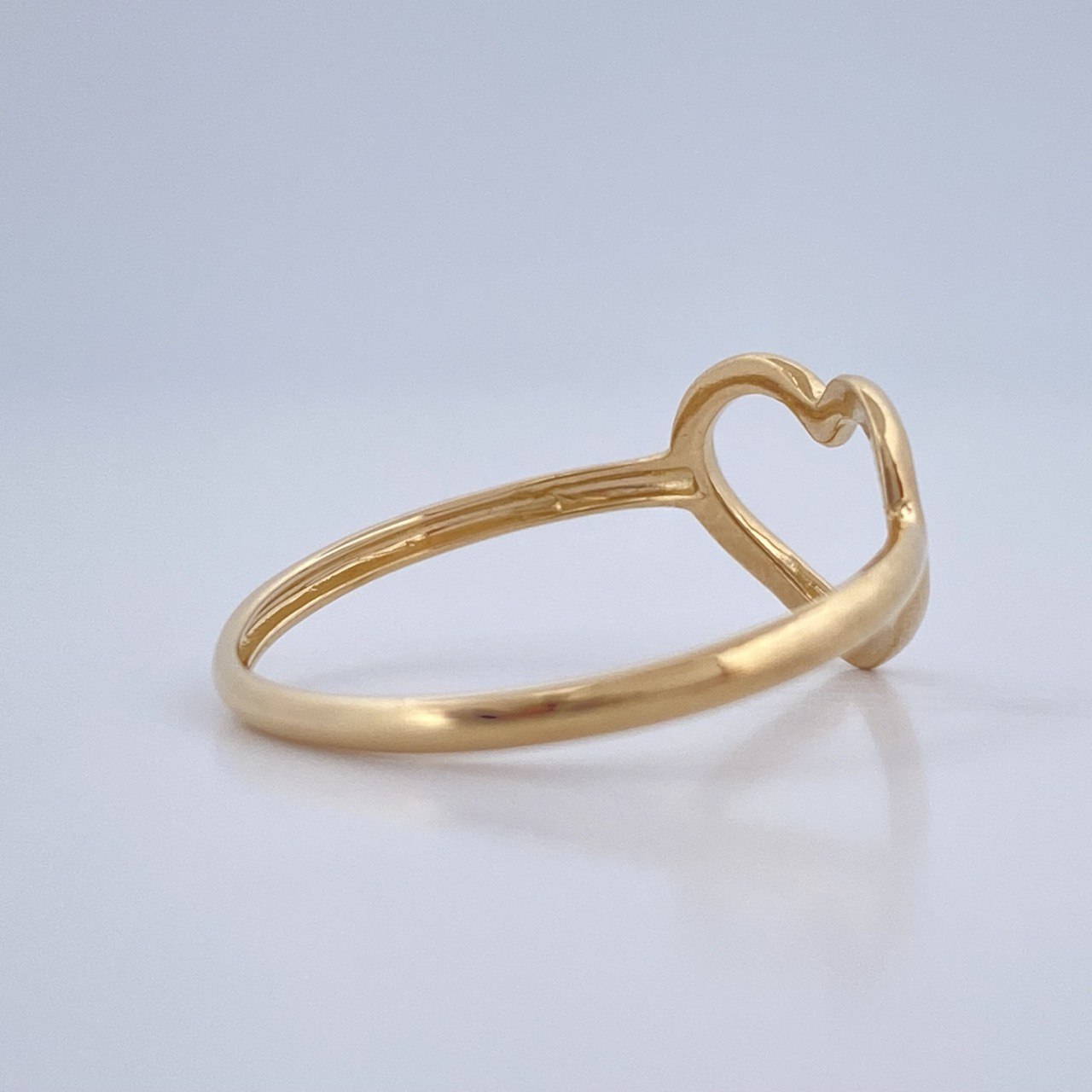Anillo Silueta Corazon 1gr / T6 / Oro Amarillo 18K &