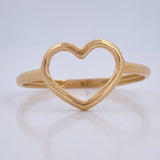 Anillo Silueta Corazon 1gr / T5 1/2 / Oro Amarillo 18K &