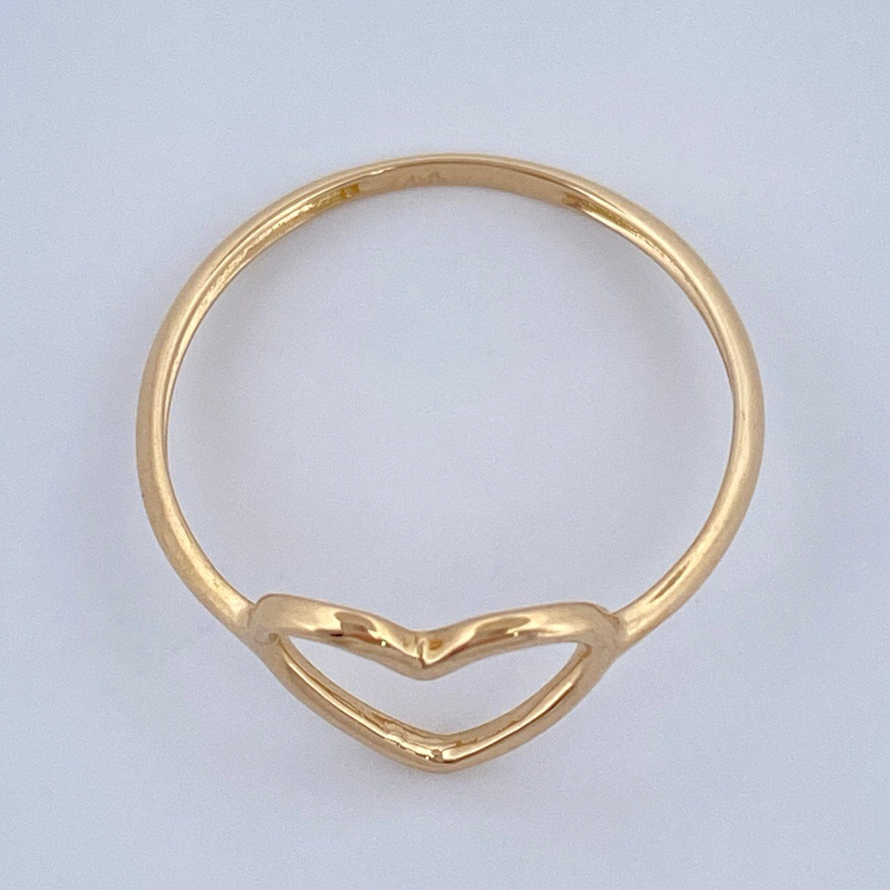 Anillo Silueta Corazon 1gr / T6 / Oro Amarillo 18K &