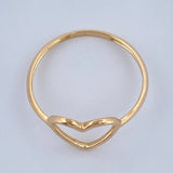 Anillo Silueta Corazon 1gr / T6 / Oro Amarillo 18K &