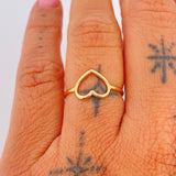Anillo Silueta Corazon 1gr / T6 / Oro Amarillo 18K &