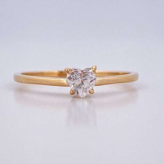 Anillo Corazon 1.3gr / T6 1/4 / Oro Amarillo 18K &