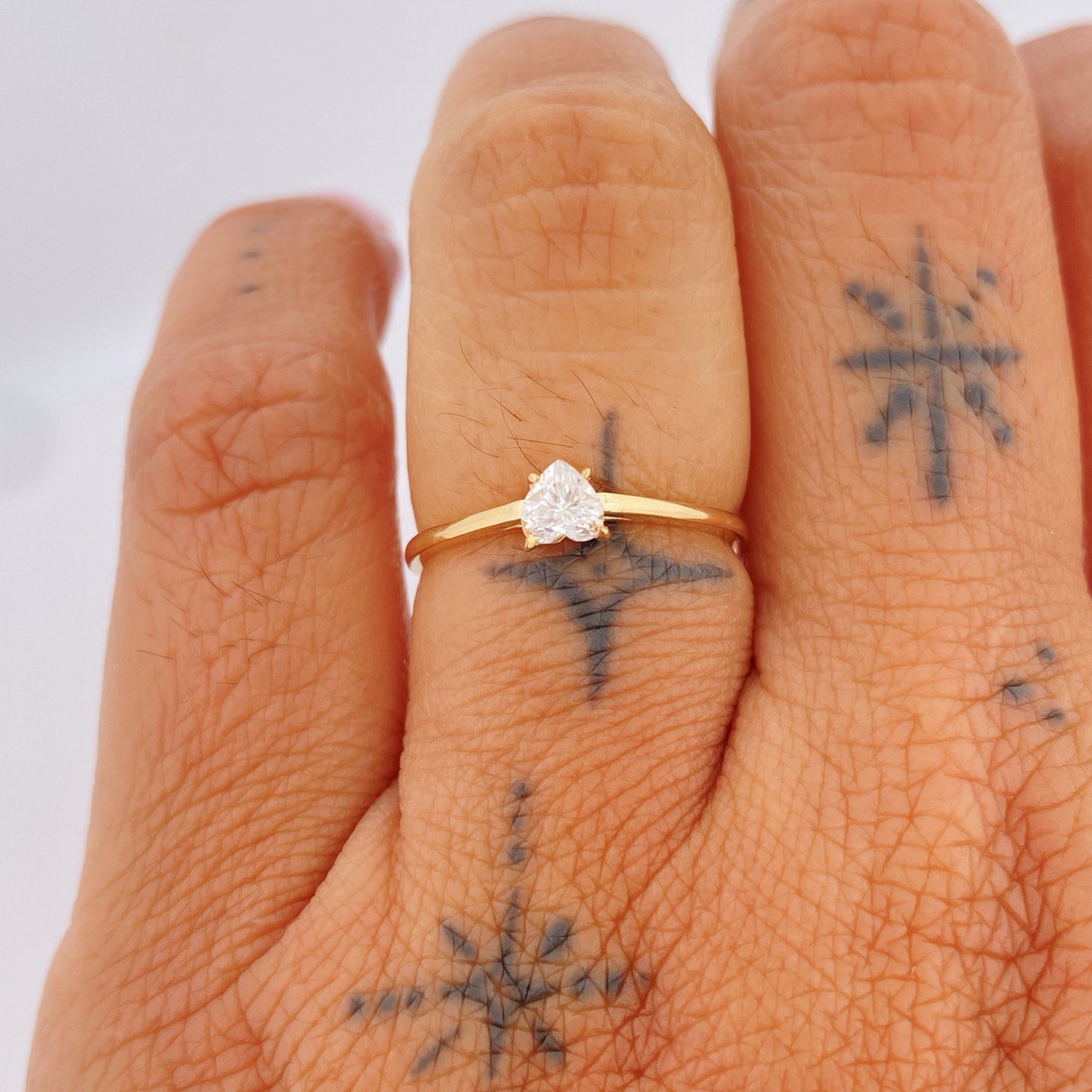 Anillo Corazon 1.3gr / T6 1/4 / Oro Amarillo 18K &