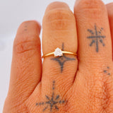 Anillo Corazon 1.3gr / T4 3/4 / Oro Amarillo 18K %