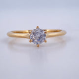Anillo Solitario 1.85gr / T5 1/2 / Oro Amarillo 18K &