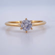 Anillo Solitario 1.8gr / T4 1/2 / Oro Amarillo 18K &