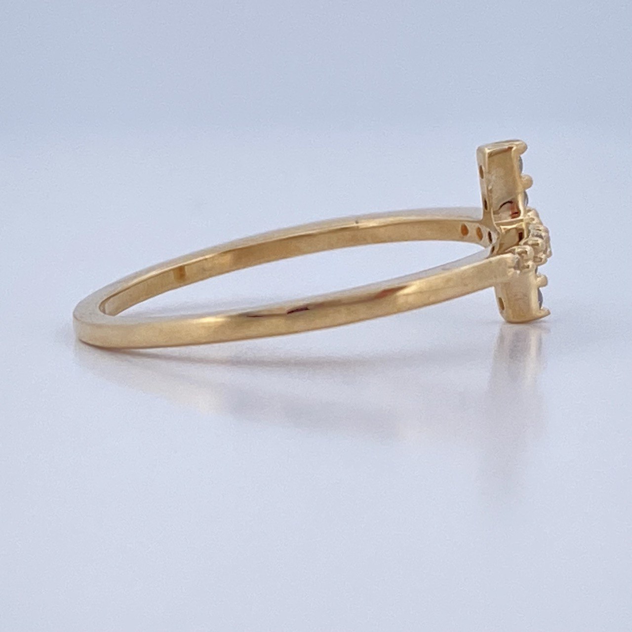 Anillo Cruz 1.5gr / T4 1/2 / Oro Amarillo 18K &