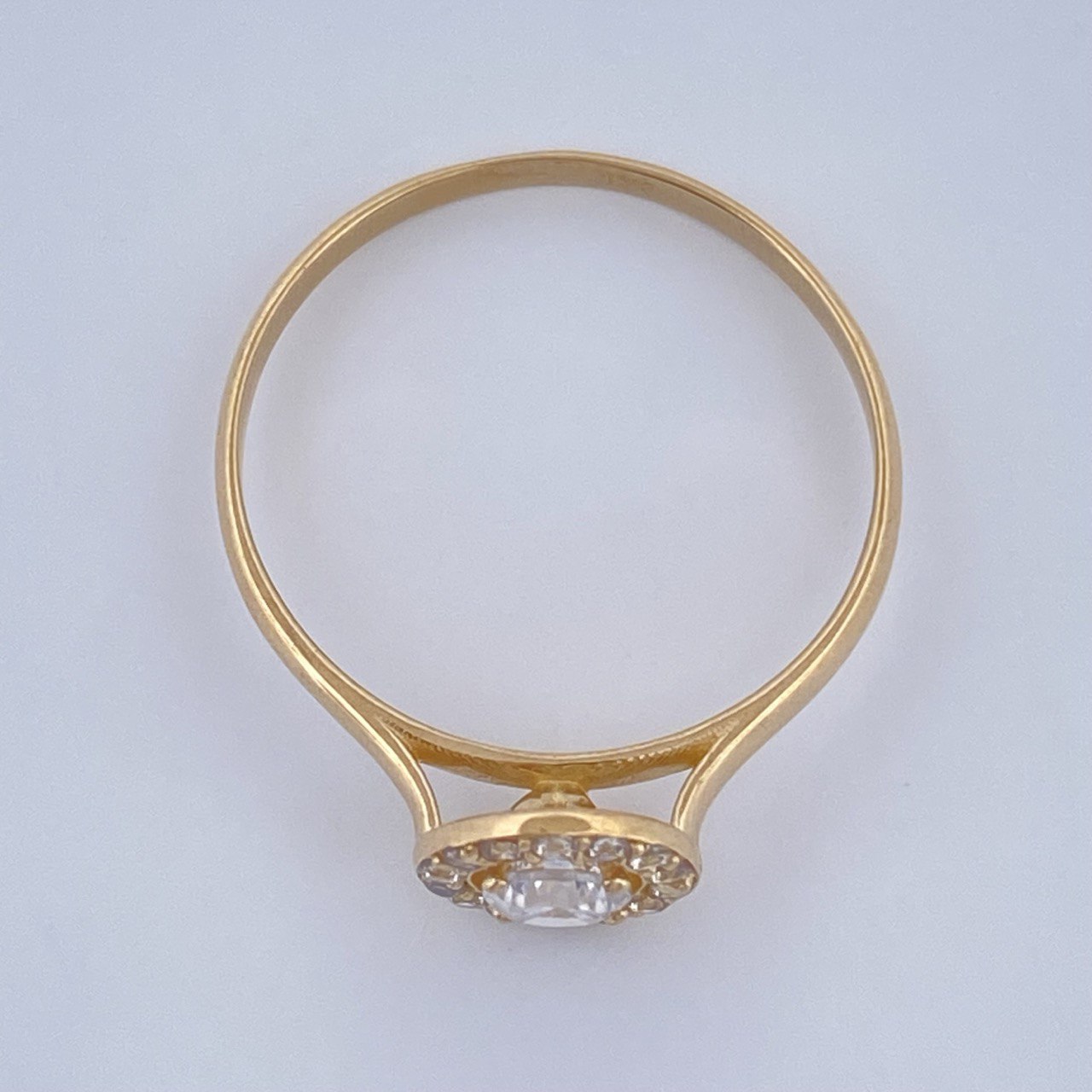 Anillo Halo Churumbela Circulo 1.65gr / T6 1/2 / Oro Amarillo 18K &