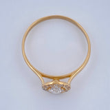 Anillo Halo Churumbela Circulo 1.65gr / T6 1/2 / Oro Amarillo 18K &