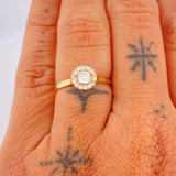 Anillo Halo Churumbela Circulo 1.65gr / T6 1/2 / Oro Amarillo 18K &