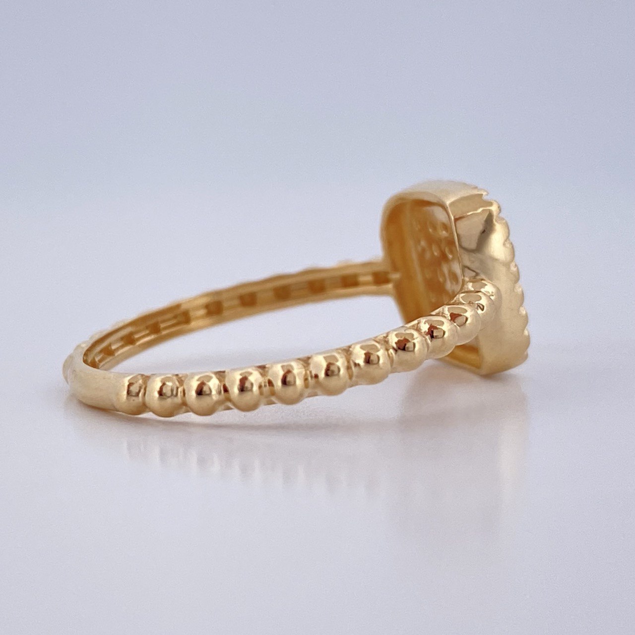 Anillo Cuadrado 2.15gr / T6 1/2 / Oro Amarillo 18K &