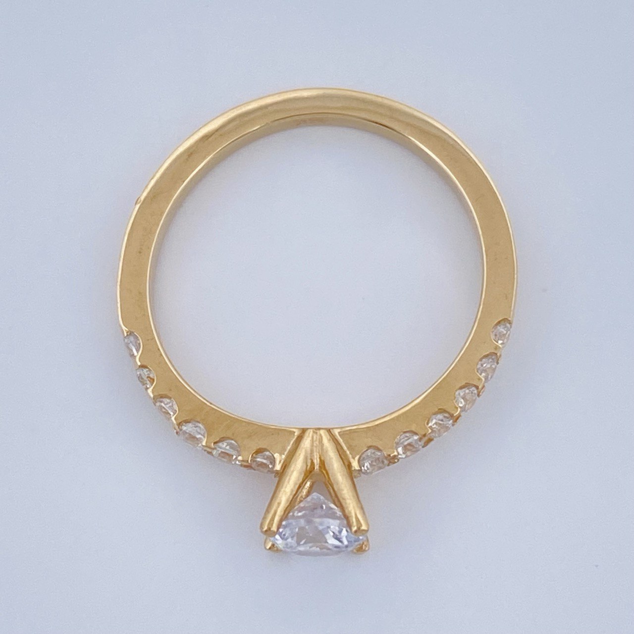 Anillo Solitario Churumbela 2.35gr / T4 1/2 / Oro Amarillo 18K &
