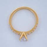Anillo Solitario Churumbela 2.35gr / T4 1/2 / Oro Amarillo 18K &