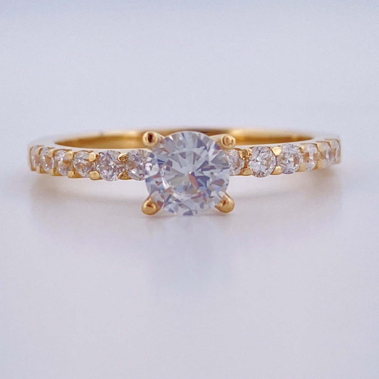 Anillo Solitario Churumbela 2.35gr / T4 1/2 / Oro Amarillo 18K &