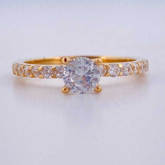 Anillo Solitario Churumbela 2.35gr / T4 1/2 / Oro Amarillo 18K &