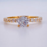 Anillo Solitario Churumbela 2.35gr / T4 1/2 / Oro Amarillo 18K &