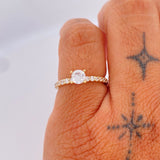 Anillo Solitario Churumbela 2.35gr / T4 1/2 / Oro Amarillo 18K &