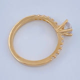 Anillo Solitario Churumbela 2.35gr / T4 1/2 / Oro Amarillo 18K &