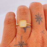 Anillo Cuadrado 2.15gr / T6 1/2 / Oro Amarillo 18K &
